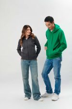 DDB333 - FELPA CON ZIP E CAPPUCCIO UNISEX - immagine 3